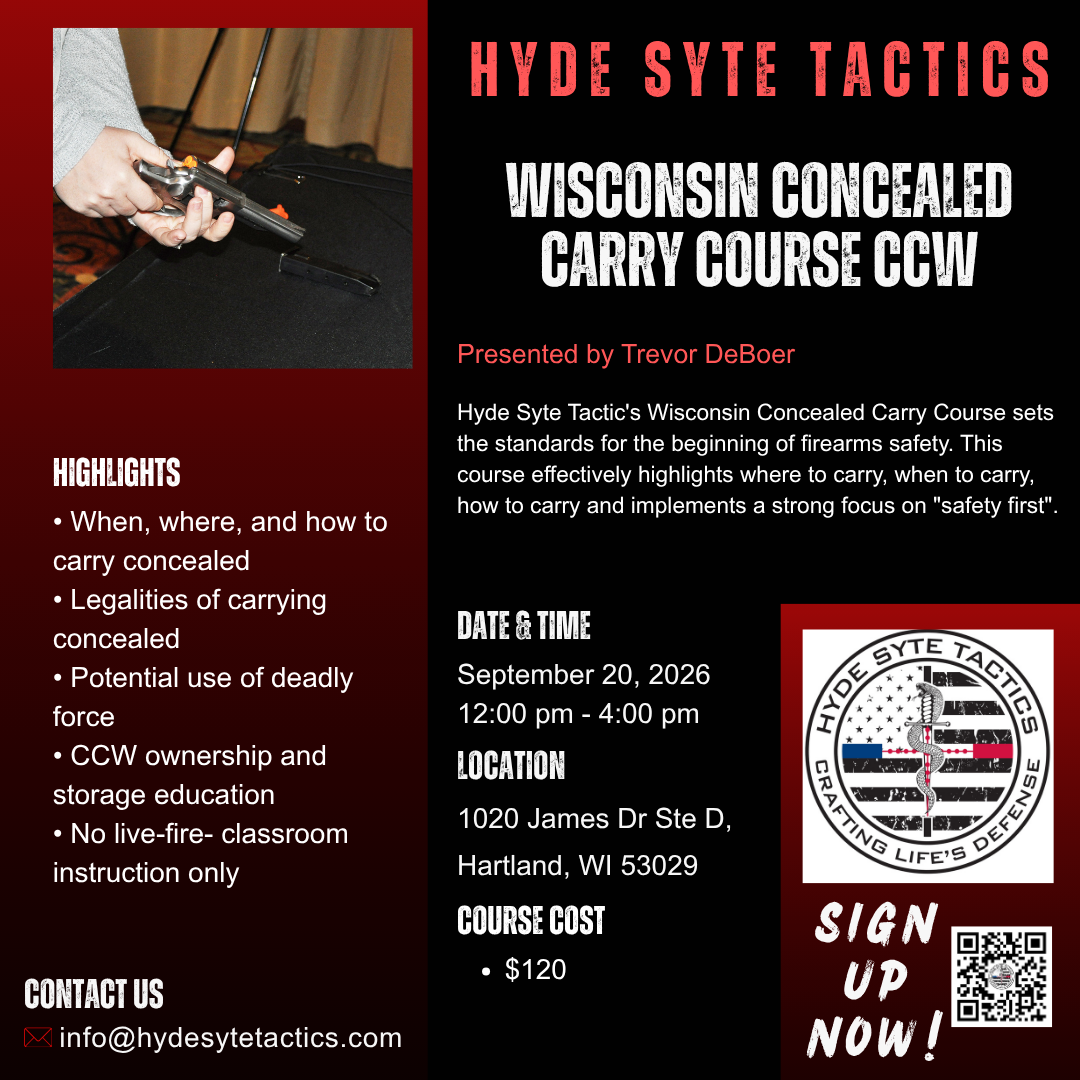 Wisconsin Concealed Carry course flyer