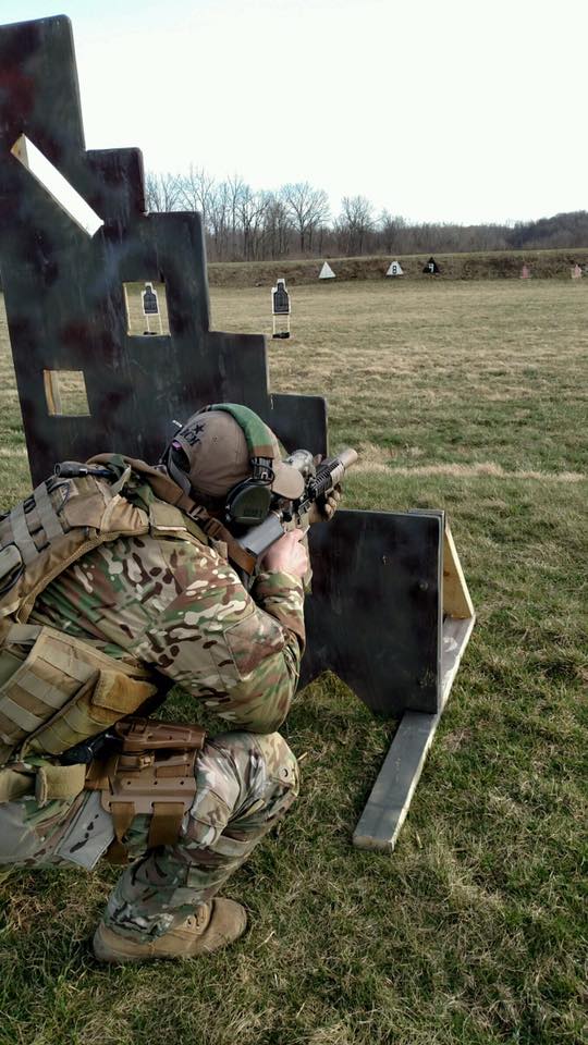 Tactical rifle barricade drill — outdoor range