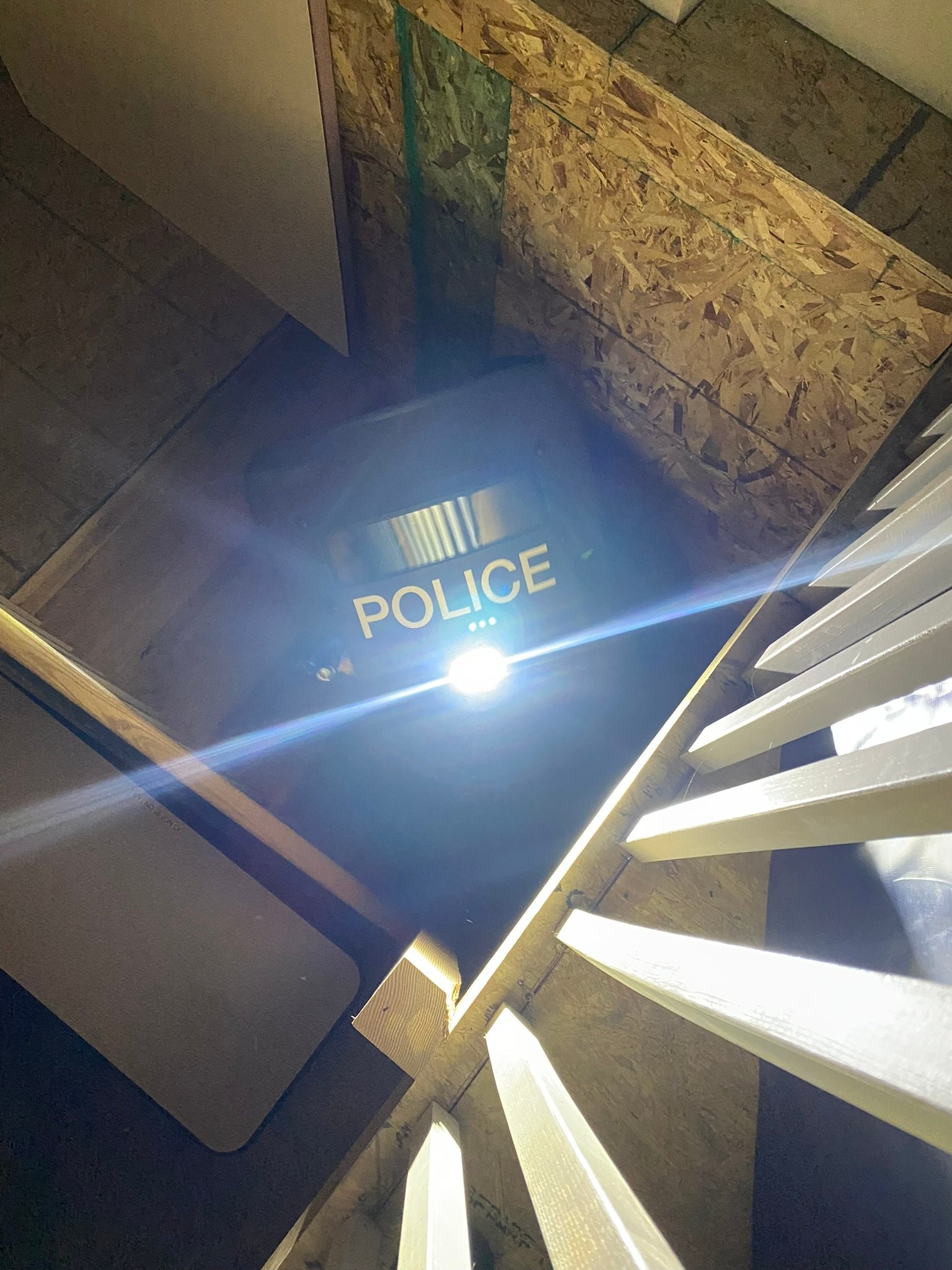 Ballistic shield light drill — stairwell